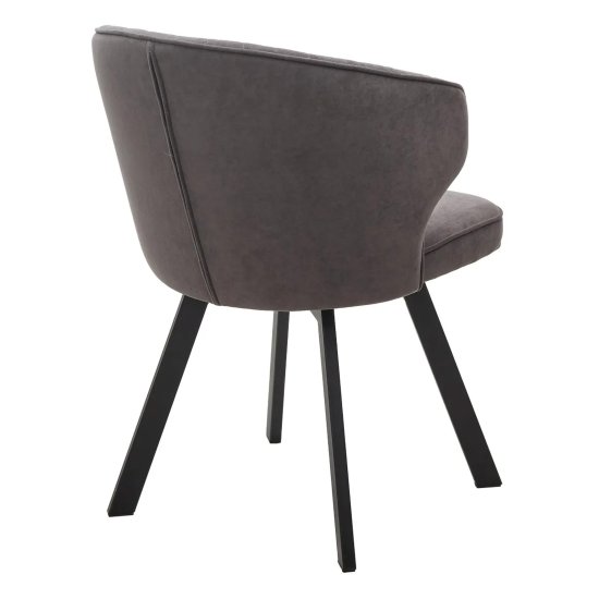 Стул кухонный на металлокаркасе серый из велюра (арт 30765) Фото 3