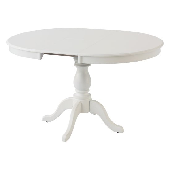 Стол обеденный раскладной круглый белый в классическом стиле (арт 1884) Фото 3