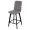 Стул полубарный серый велюровый современный (арт 35366)