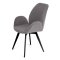 Стул с черными ножками мягкий из велюра (арт 33580)