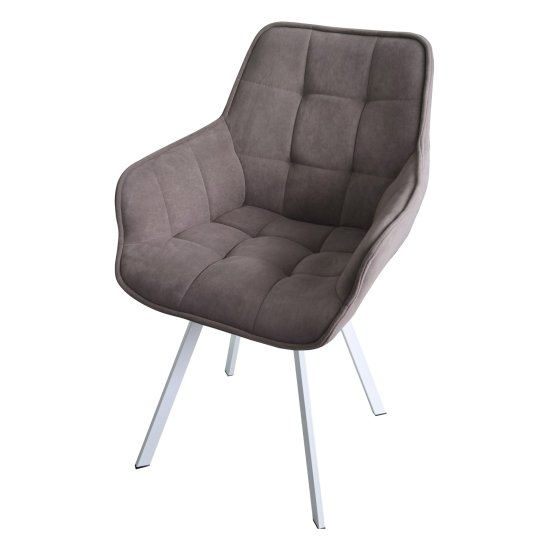 Стул-кресло на металлокаркасе мягкий с подлокотниками (арт 32747) Фото 1