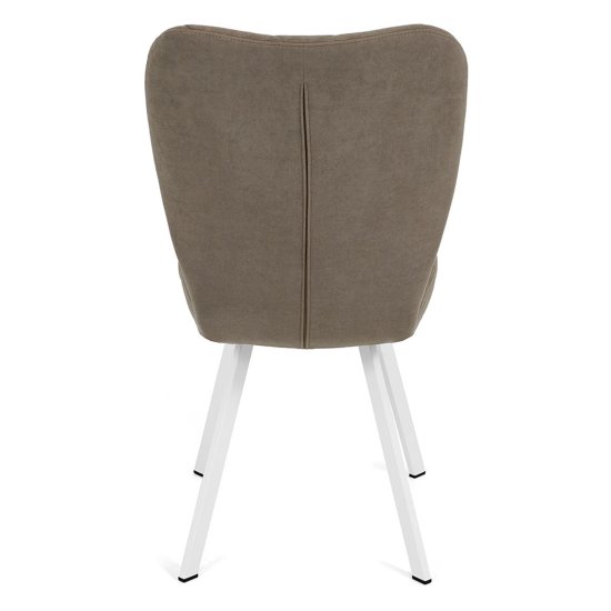 Стул обеденный бежевый из велюра (арт 23601) Фото 6