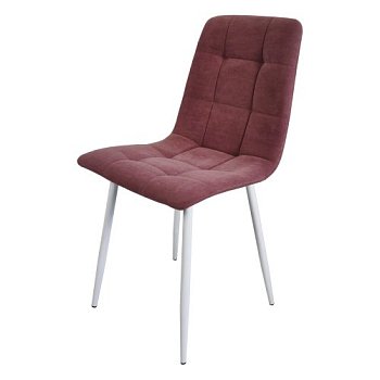 Стул на металлокаркасе с белыми ножками мягкий голубой (арт 25053) - Фото 2