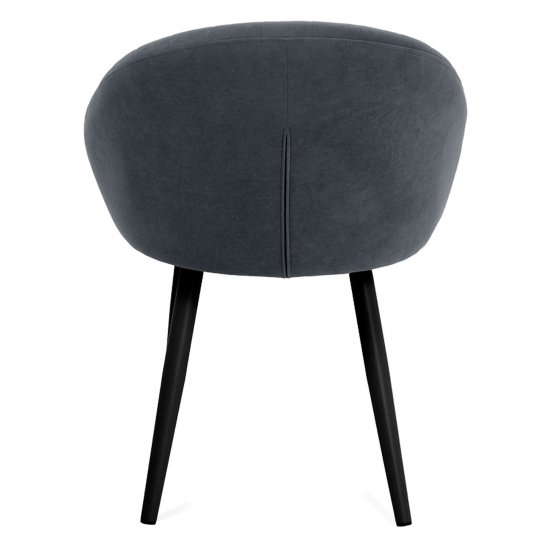 Стул на металлокаркасе мягкий серый из велюра (арт 23313) Фото 2