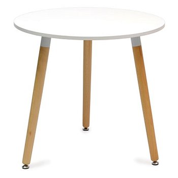 Стол кухонный круглый белый D-70 см современный (арт 2297) - Фото 2