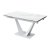 Стол дизайнерский раздвижной со стеклянной столешницей белый (арт 15645)