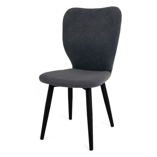 Стул на металлокаркасе мягкий серый современный (арт 23569) Фото 3