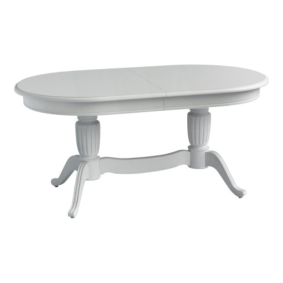 Стол раздвижной овальный белый классика (арт 5090) Фото 1