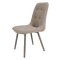 Стул на каркасе из металла с мягким сидением бежевый (арт 20573)