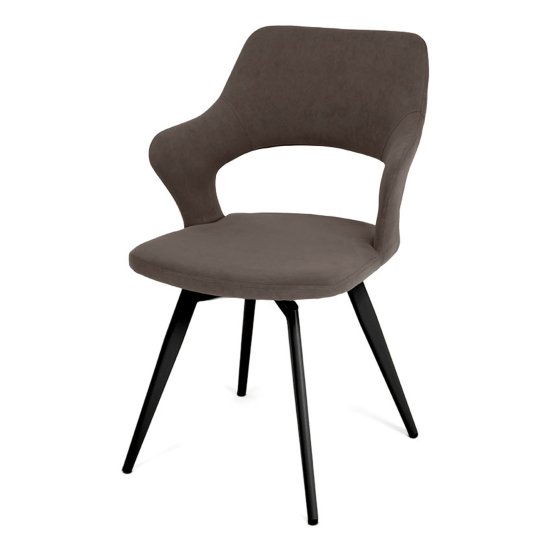 Стул с металлическими ножками мягкий велюровый (арт 33599) Фото 4