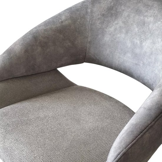 Стул мягкий серый с обивкой из велюра (арт 33671) Фото 2