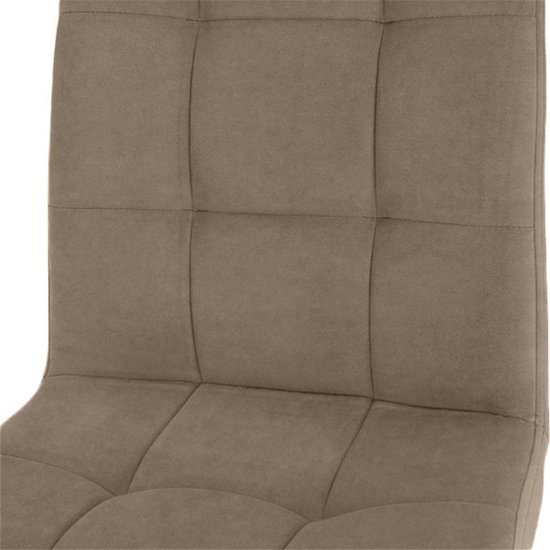 Полубарный стул мягкий бежевый из велюра (арт 35354) Фото 9