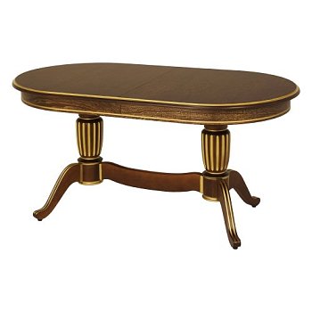 Стол кухонный раздвижной овальный в классическом стиле (арт 4882) - Фото 2