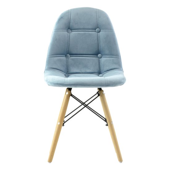 Стул с мягким сидением голубой в стиле eames (арт 12200) Фото 2