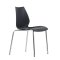 Стул на металлокаркасе ножки хром черный пластиковый (арт 6633)