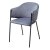 Стул на металлокаркасе мягкий с подлокотниками серый (арт 33620)