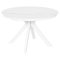 Обеденный стол раскладной круглый керамический белый (арт 35172)