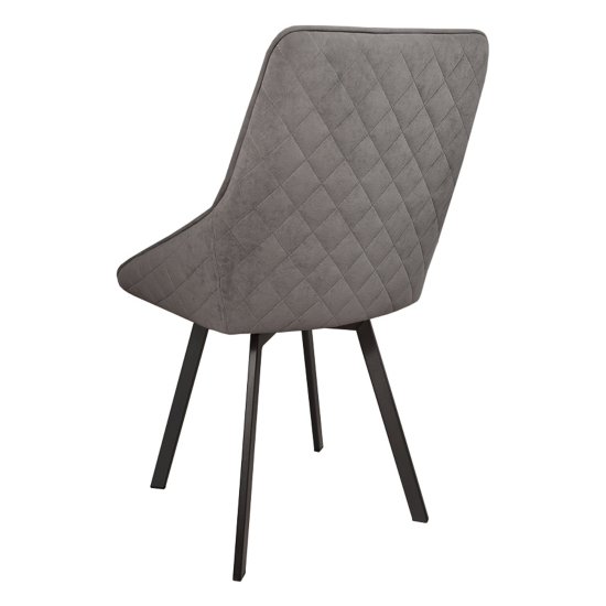 Полукресло на металлокаркасе мягкое серое из бархата (арт 16769) Фото 2