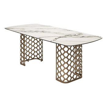 Стол прямоугольный керамический под камень (арт 31780) - Фото 2