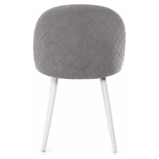 Стул с металлическими ножками серый велюровый (арт 20283) Фото 2