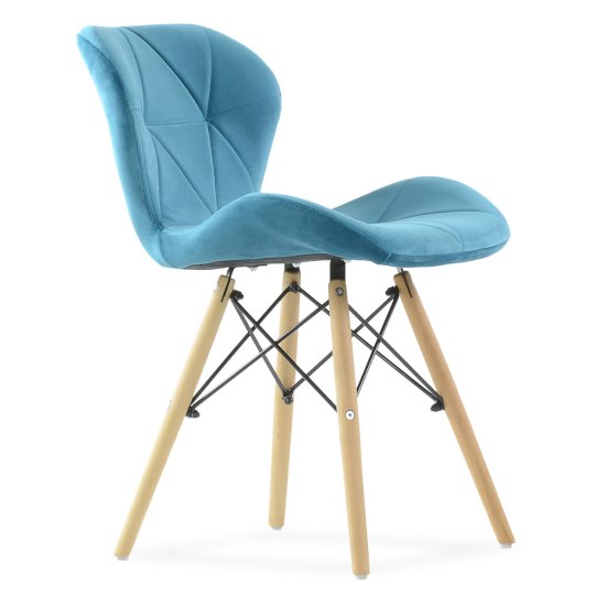 Стул для кухни мягкий голубой eames (арт 12195) Фото 1