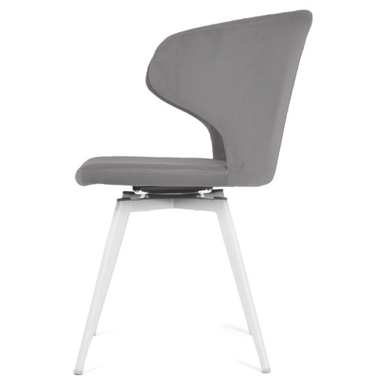 Стул на металлокаркасе серый велюровый (арт 22012) Фото 4