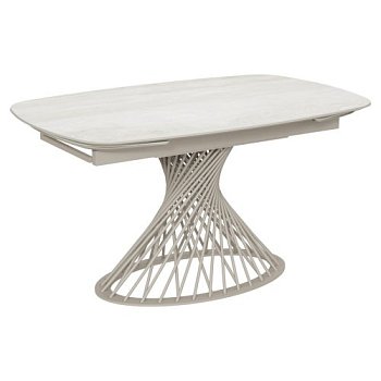 Стол раскладной с покрытием из керамики на одной ножке (арт 35197) - Фото 2