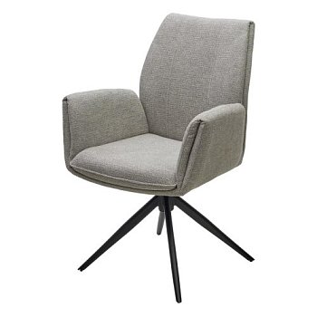 Стул мягкий с подлокотниками серый (арт 33941) - Фото 2