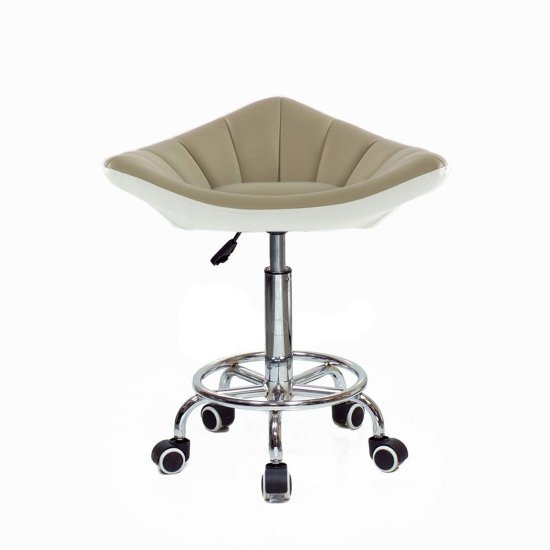 Полубарный стул бежевый с обивкой из экокожи (арт 6020) Фото 2