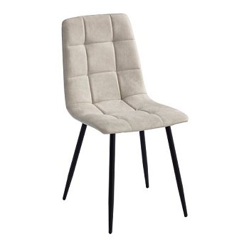 Стул кухонный с черными ножками с мягким сидением серый (арт 7393) - Фото 2