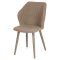 Стул мягкий бежевый из велюра (арт 25980)
