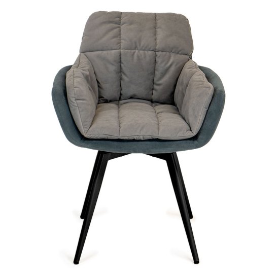 Стул для кухни серый из велюра (арт 33539) Фото 5