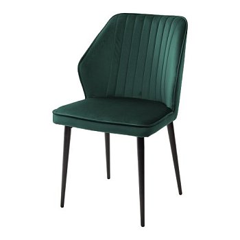 Стул на металлокаркасе мягкий зеленый из велюра (арт 11607) - Фото 2