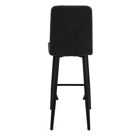 Барный стул на металлокаркасе коричневый велюровый (арт 18923) Фото 3