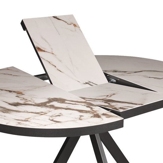 Стол раскладной круглый с керамической столешницей (арт 33919) Фото 3