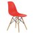 Стул дизайнерский деревянный красный пластиковый eames (арт 10865)