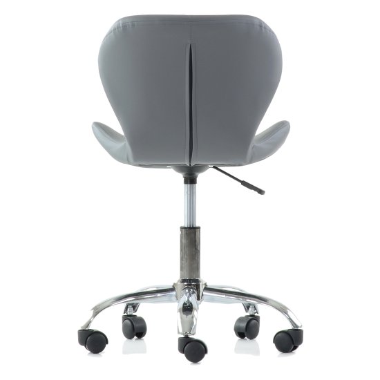 Стул на металлокаркасе хромированный мягкий серый (арт 14985) Фото 3