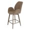 Стул барный на металлокаркасе мягкий с обивкой из велюра (арт 33592)