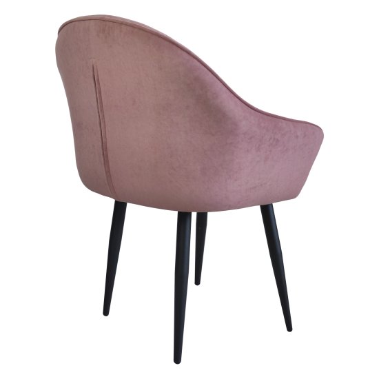 Стул-кресло мягкий с подлокотниками розовый (арт 29534) Фото 3