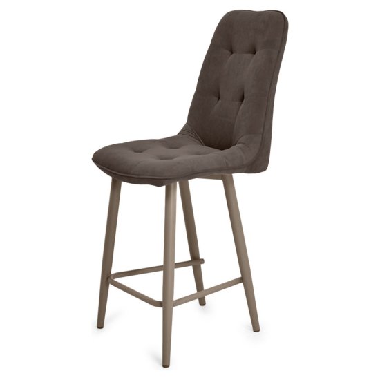 Стул барный металлический мягкий из велюра (арт 20869) Фото 2