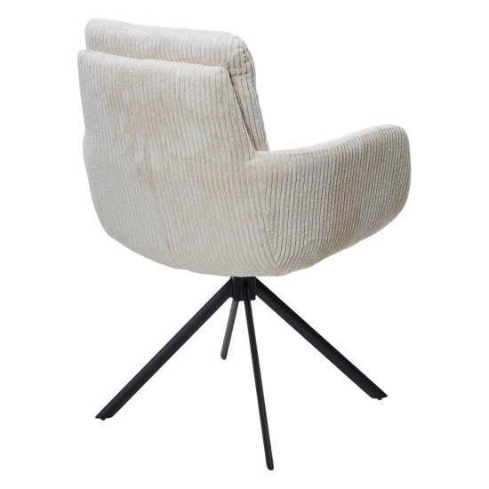 Стул на металлокаркасе мягкий с подлокотниками белый (арт 35003) Фото 2