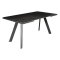Стол раскладной из керамогранита черный современный (арт 25491)