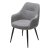 Стул с черными ножками с мягкой обивкой серый (арт 33896)