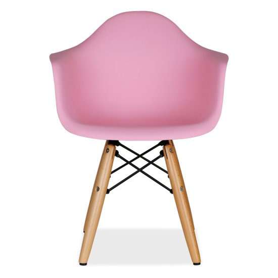 Стул-кресло с подлокотниками розовый eames (арт 29404) Фото 4