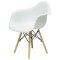 Стул-кресло дизайнерский деревянный с подлокотниками белый eames (арт 2316)