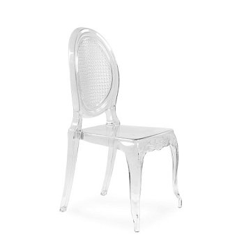 Стул прозрачный из пластика современный (арт 34025) - Фото 2