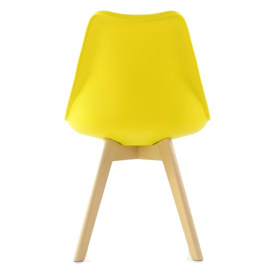 Стул кухонный дизайнерский мягкий желтый eames (арт 11892) Фото 3