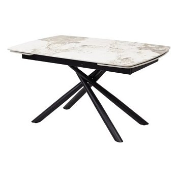 Стол обеденный раскладной из керамогранита на 1 ножке (арт 30781) - Фото 2