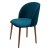 Стул деревянный с мягким сидением голубой велюровый (арт 27460)