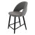 Полубарный стул на металлическом каркасе серый (арт 21852)